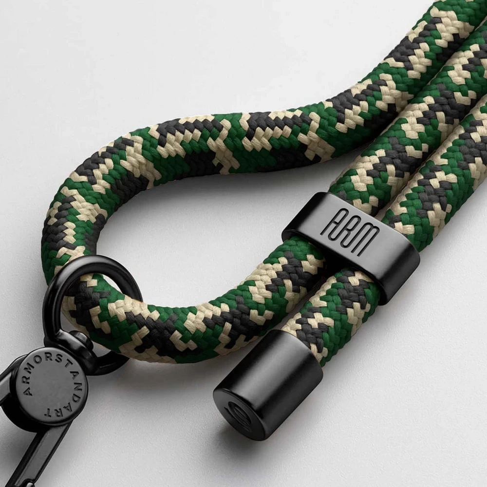 Ремінець для смартфона ARMORSTANDART Rope Black Military with Clear holder (ARM76092) Колір зелений