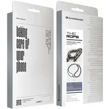 Ремінець для смартфона ARMORSTANDART Rope Black Monochrome with Clear holder (ARM76091)