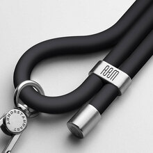 Ремінець для смартфона ARMORSTANDART Silicone Rope Titanium Black with Grey holder (ARM76273)