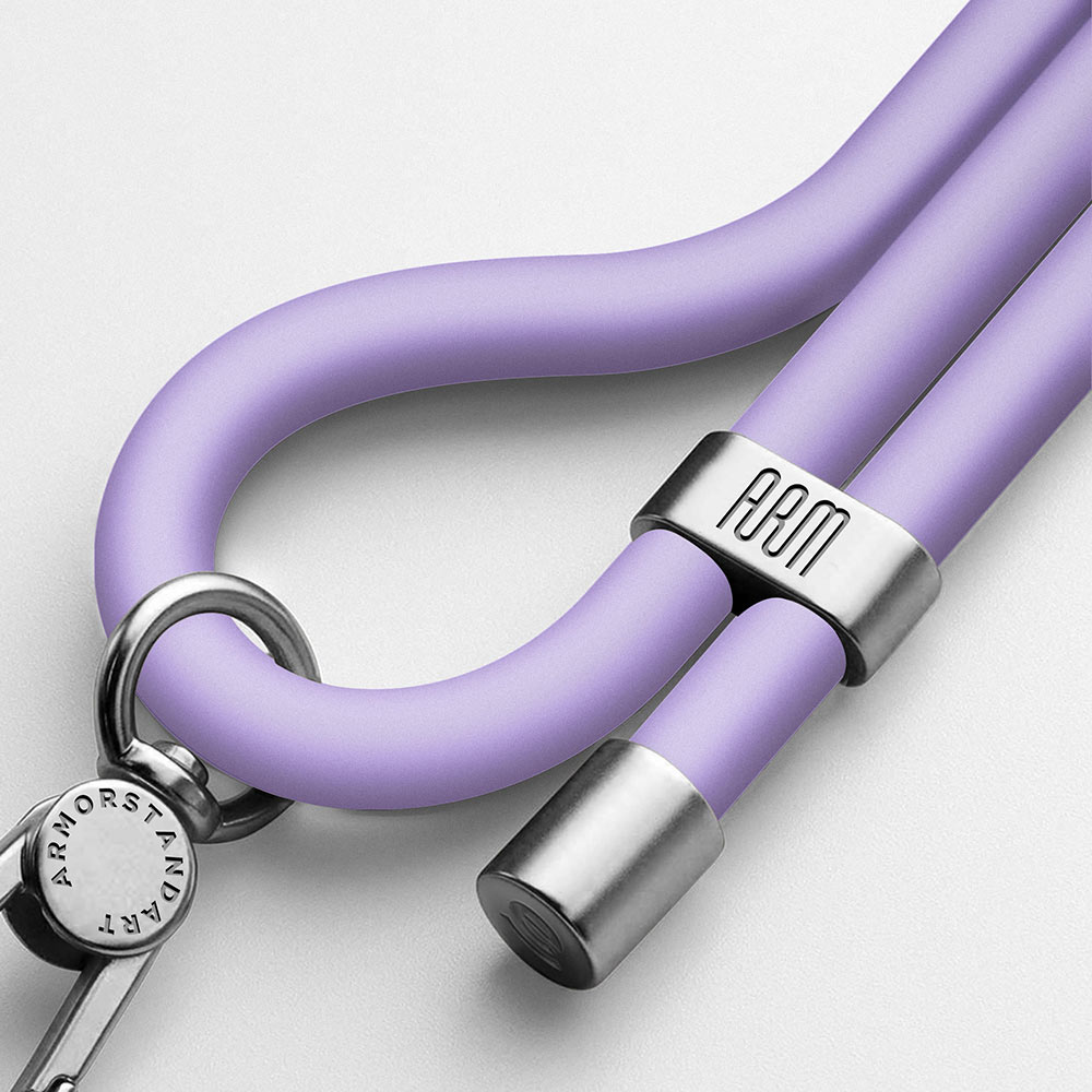 Ремешок для смартфона ARMORSTANDART Silicone Rope Titanium Violet with Grey holder (ARM76274) Материал силикон