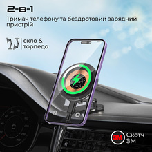 Автотримач PROMATE magnus2-qi Black