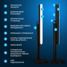 Лампа блогера LOGITECH G Litra Beam Premium LED Streaming Key Light with TrueSoft Graphite (946-000020)