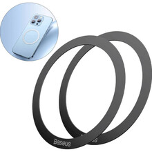 Металлические кольца BASEUS Halo Series Magnetic Metal Ring 2шт Black (PCCH000001)