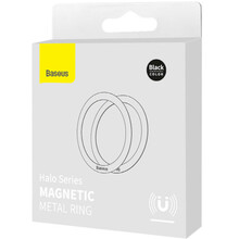 Металлические кольца BASEUS Halo Series Magnetic Metal Ring 2шт Black (PCCH000001)
