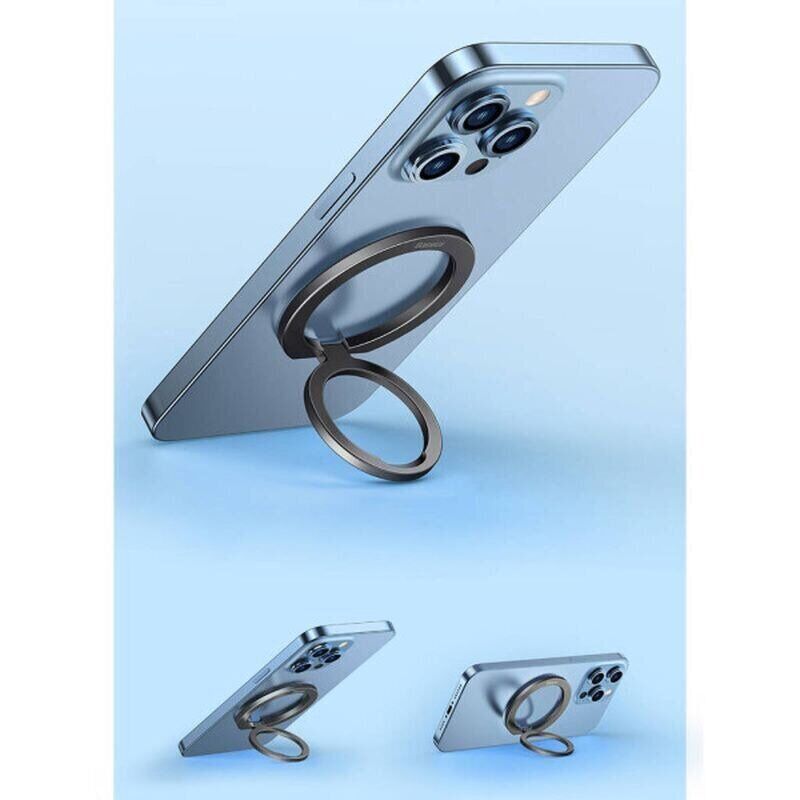 Замовити Кільце-тримач BASEUS Halo Series Foldable Metal Ring Stand Single-ring Silver (SUCH000012)