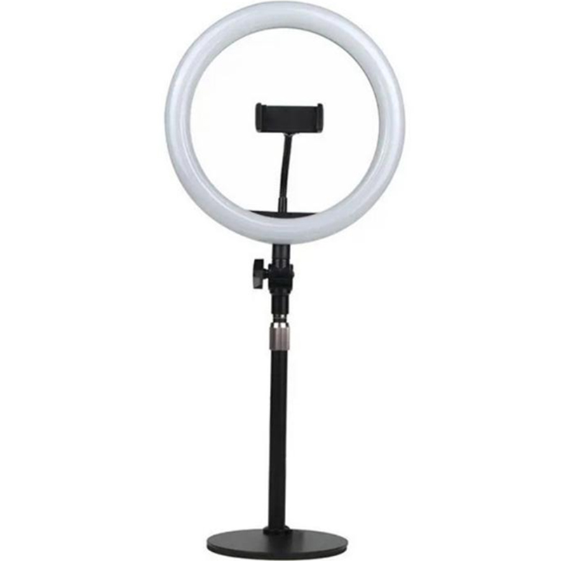 Кольцевая LED лампа XO ZD666 26 см (XO-L03) Дополнительные особенности питание USB, 120 светодиодов, угол наклона 180°, яркость лампы 700 lm, цветовая температура 3200K-5600K, индекс цветопередачи Ra&gt;80, три режима работы: естественный свет, теплый, холодный, 10 уровней яркости