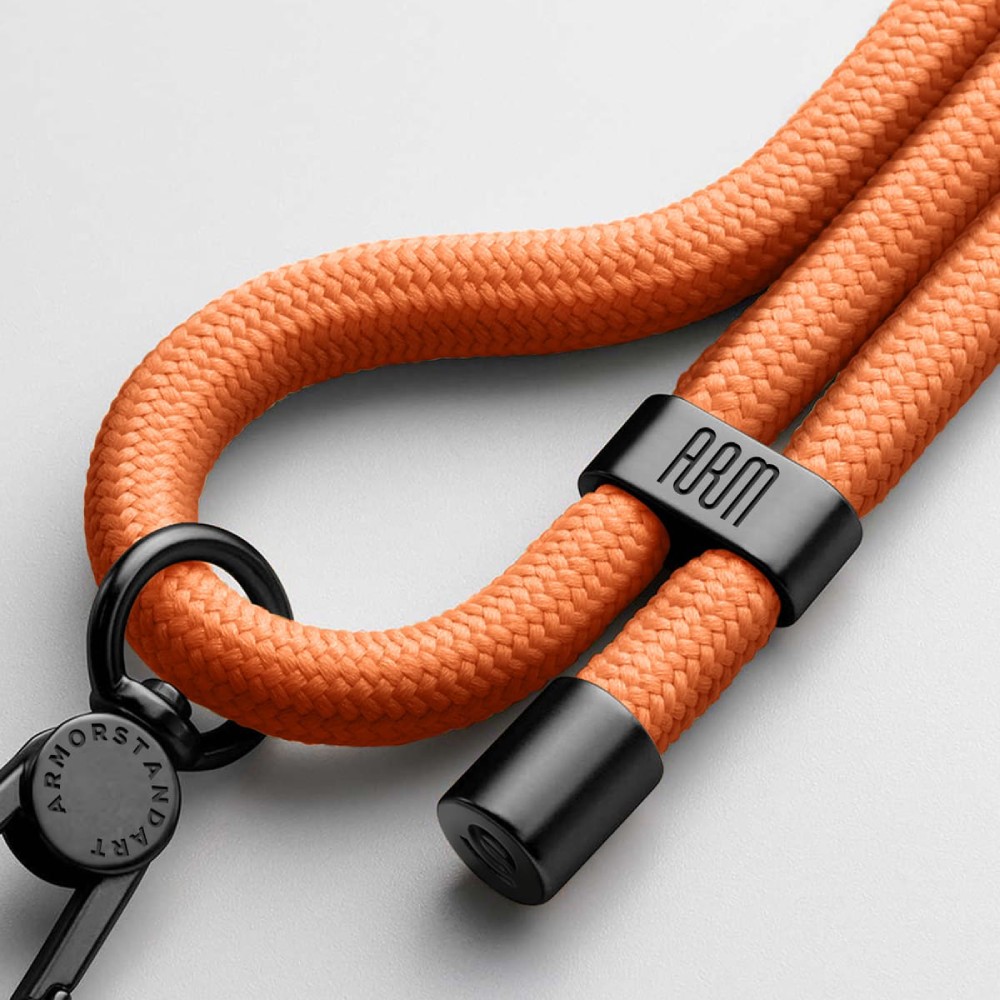 Ремінець для смартфону ARMORSTANDART Rope Black Tangerine with Clear holder (ARM86430) Матеріал Поліетилентерефталат (PET), Нейлон