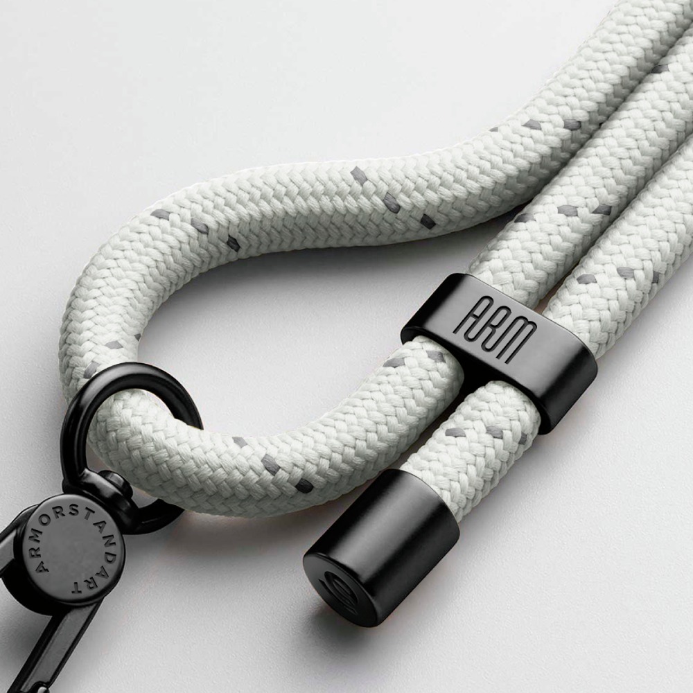 Ремінець для смартфона ARMORSTANDART Rope Black GlowWhite with Clear holder (ARM86565) Матеріал Поліетилентерефталат (PET), Нейлон