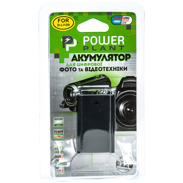 Аккумулятор POWERPLANT Pentax D-Li109 1050mAh (DV00DV1283) Цвет черный