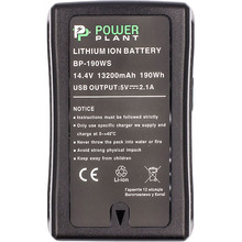 Аккумулятор POWERPLANT V-mount для Sony BP-190WS 13200mAh (CB970223)