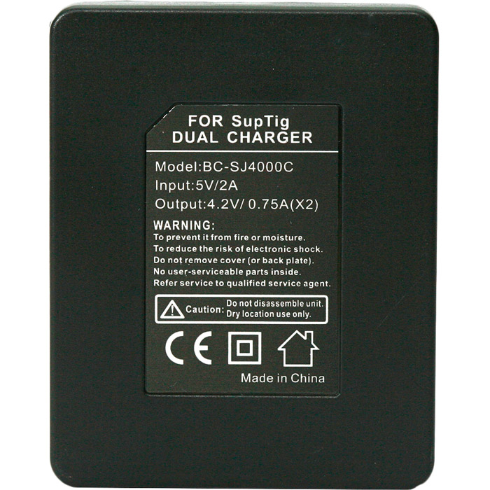 Зарядное устройство POWERPLANT Dual для SJCAM SJ4000 (DV00DV3408) Цена за одну кассету False