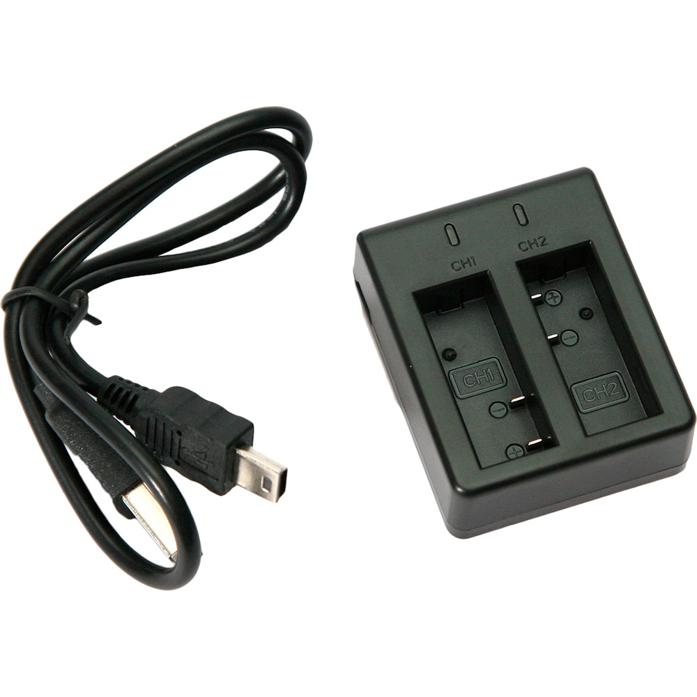 Зарядное устройство POWERPLANT Dual для SJCAM SJ4000 (DV00DV3408) Дополнительные особенности выходящее напряжение и ток: 8.4 V 700/500 mA, комплектация: USB кабель