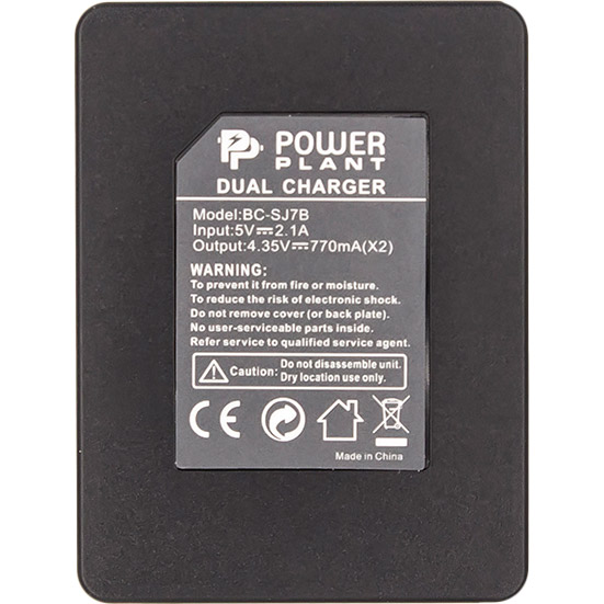 Зарядное устройство POWERPLANT для SJCAM SJ7B (CH980147) Дополнительные особенности выходящее напряжение и ток: 4.35 V 770 mAh, комплектация: USB кабель