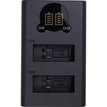Зарядний пристрій PowerPlant GoPro DL-AHDBT901 для двох акумуляторів (CH980352)