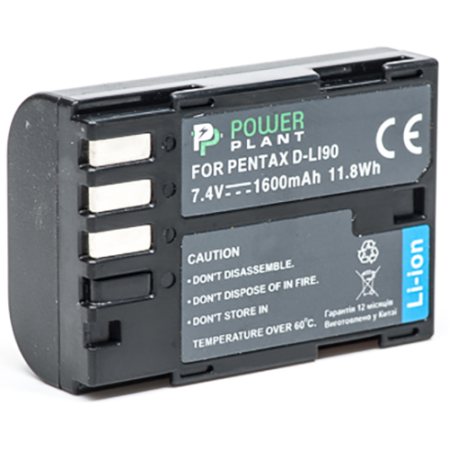 Акумулятор POWERPLANT PowerPlant для Pentax D-Li90 (DV00DV1281) Колір чорний