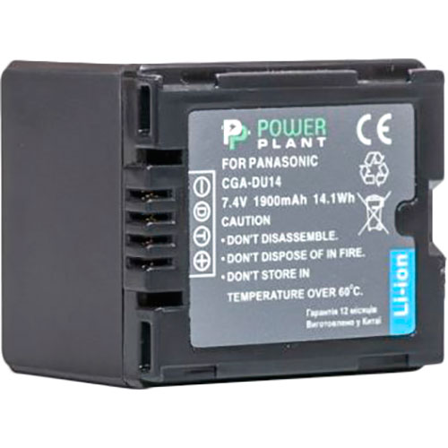 Акумулятор PowerPlant CGA-DU14 (DV00DV1182) Додаткові характеристики Потужність: 14.1Wh