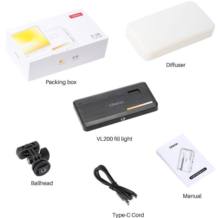 Огляд Відеосвітло ULANZI VIJIM VL200 Bi-color Led Light 8W Black (2481)
