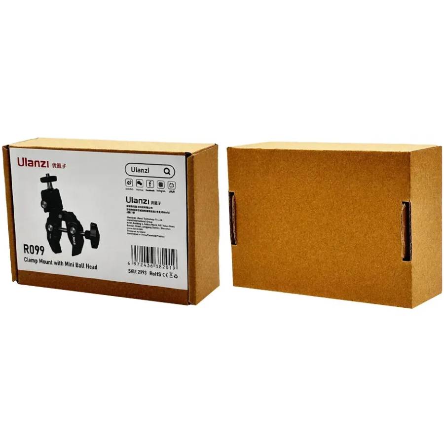 Внешний вид Крепление ULANZI VIJIM R099 Ball Heads With Clamp Black (2993)