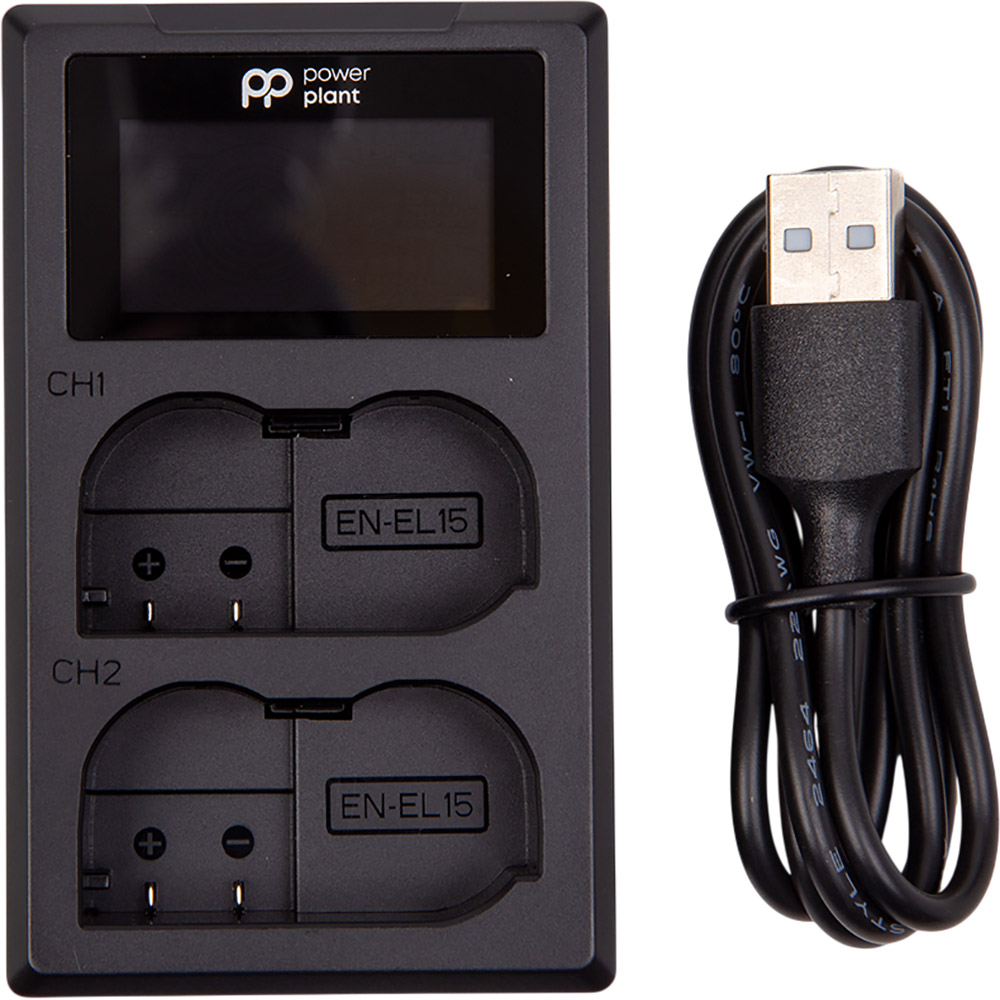 Зарядное устройство POWERPLANT Nikon EN-EL15 (CH980529) Дополнительные особенности Совместимость: Nikon D500, D600, D610, D750, D800, D800e, D810, D810a, D850, D7000, D7100, D7200, D7500, 1 v1, ZF, Z5, Z6, Z6 II/III, Z7, Z8. Nikon MH-25 MH-25a.; Дисплей; Защита от перезарядки