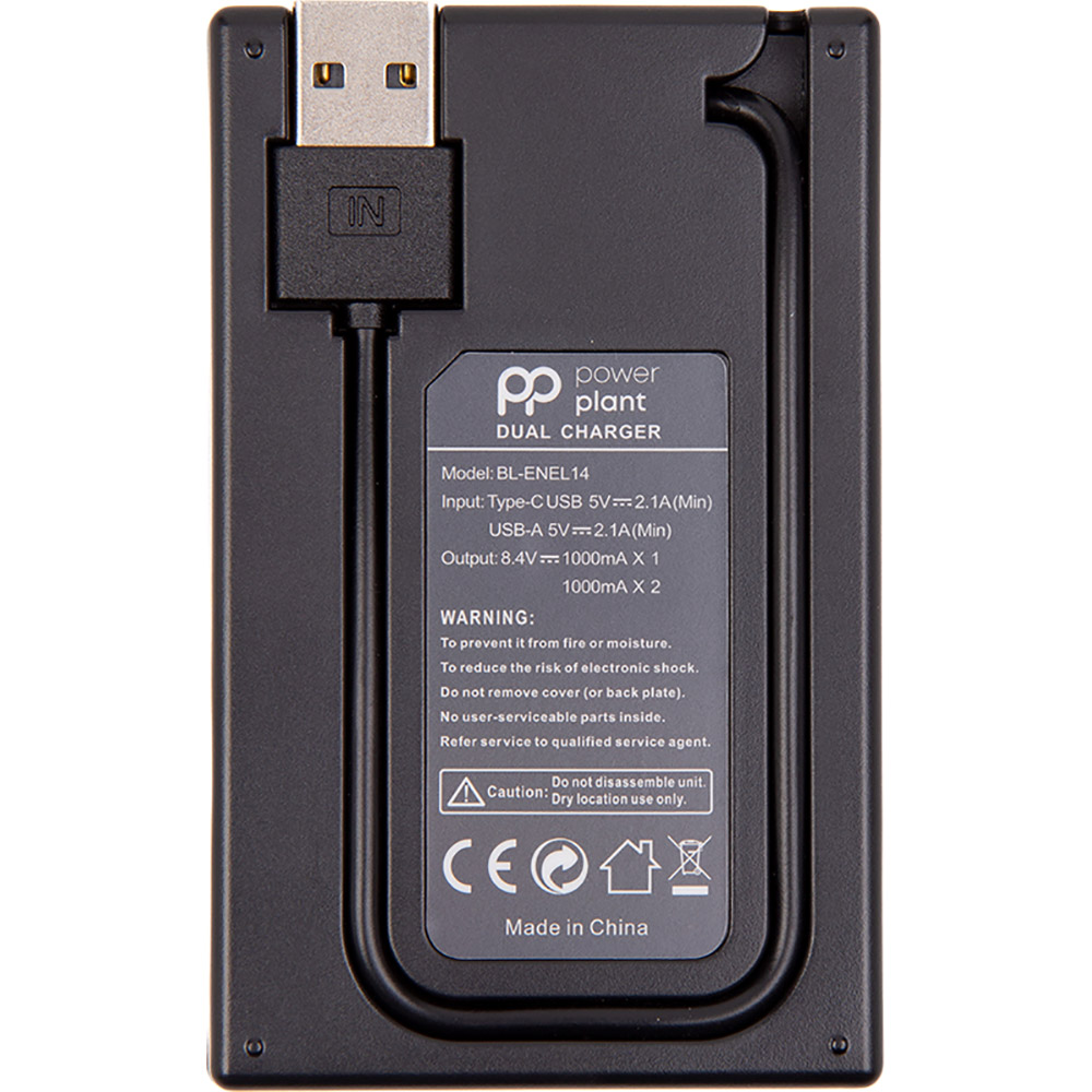 Зарядний пристрій POWERPLANT Nikon EN-EL14 (CH980536) Колір чорний