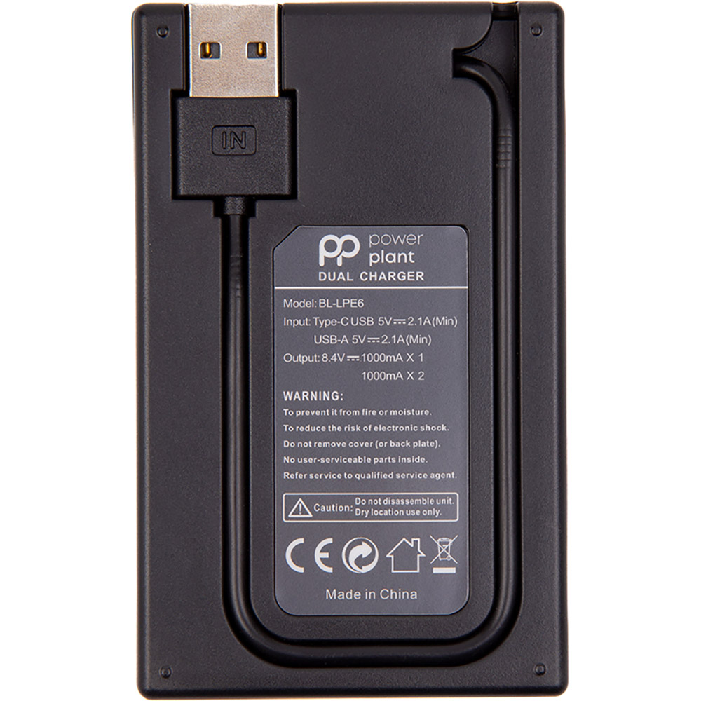 Зарядний пристрій POWERPLANT Canon LP-E6 (CH980543) Колір чорний