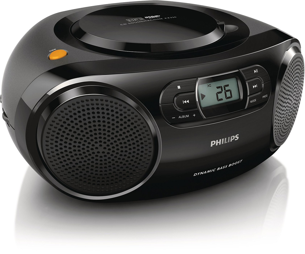 Магнітола PHILIPS AZ320/12 black Тип магнітоли CD магнітола з MP3