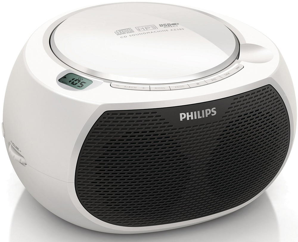 Магнітола PHILIPS AZ380W/12 Тип магнітоли CD магнітола з MP3