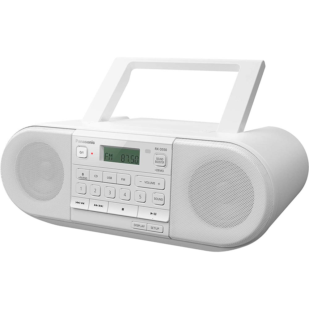 Магнитола PANASONIC RX-D550GS-W White Особенности поддержка RDS, часы, таймер, поддержка Multipoint