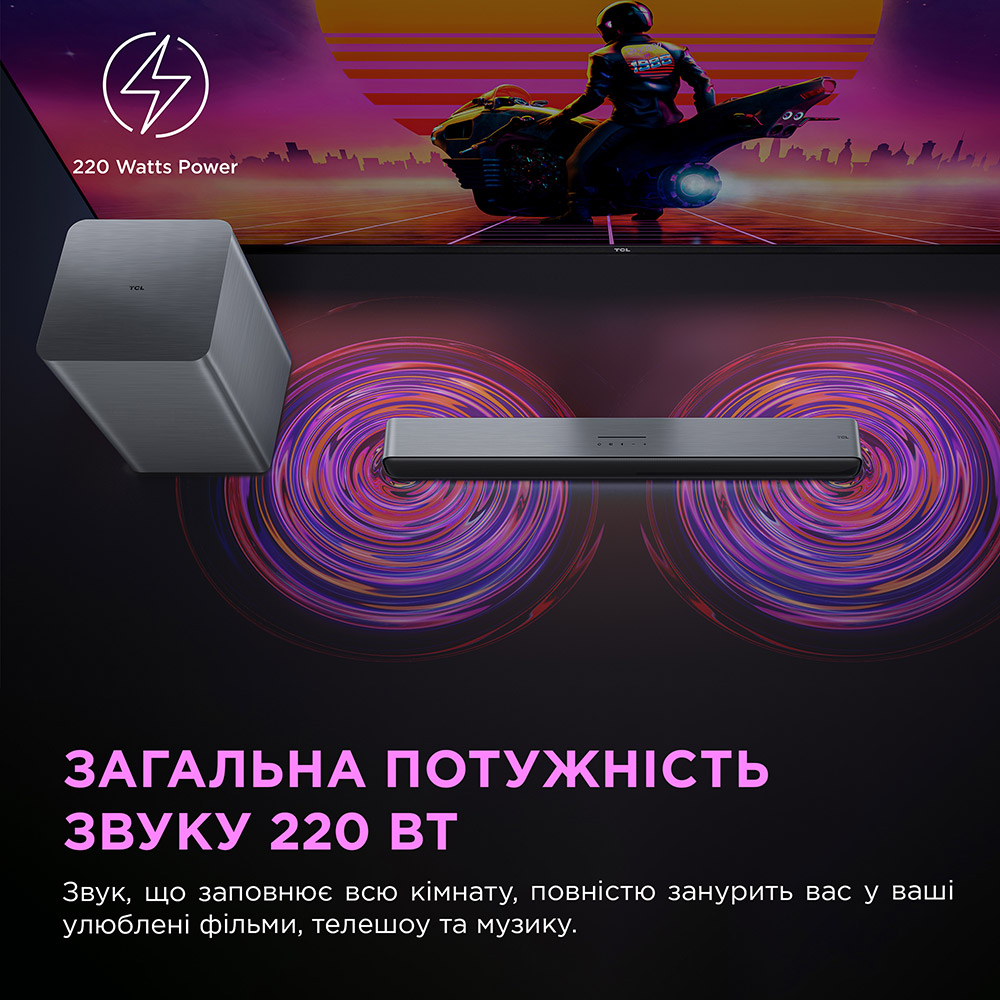 Зовнішній вигляд Саундбар TCL S55HE