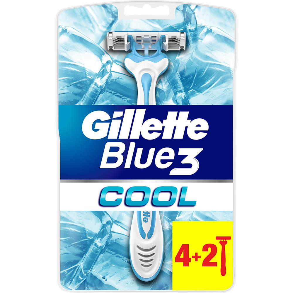 

Бритвы одноразовые GILLETTE BLUE3 Cool 6шт (7702018457304), BLUE 3 Cool Бритви одноразовi 6шт