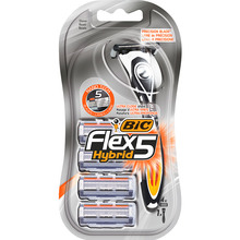 Бритва BIC Flex 5 Hybrid з 4 змінними касетами (3086123471238)