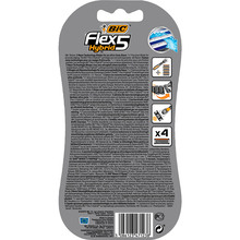 Бритва BIC Flex 5 Hybrid з 4 змінними касетами (3086123471238)