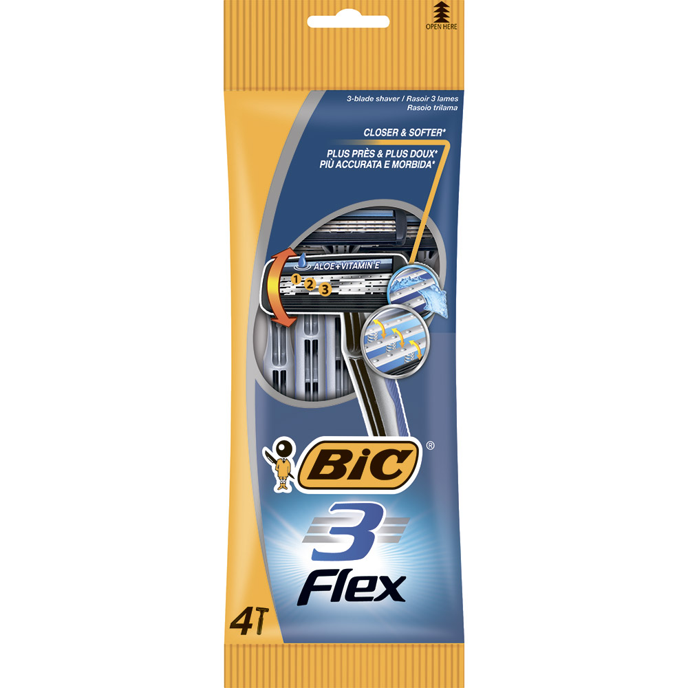 Одноразові бритви BIC Flex 3 4 шт (3086123242524)