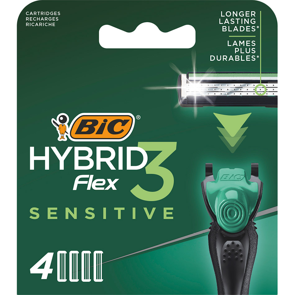 Средства для бритья и эпиляции Сменные кассеты BIC Flex 3 Hybrid Sensitive 4 шт (3086123644878)