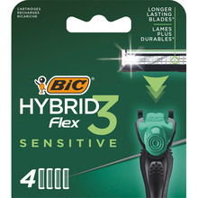 Сменные кассеты BIC Flex 3 Hybrid Sensitive 4 шт (3086123644878)