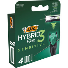 Змінні касети BIC Flex 3 Hybrid Sensitive 4 шт (3086123644878)