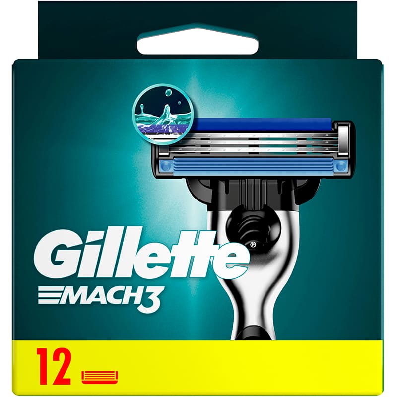 Фото Змінні картриджі GILLETTE MACH3 12 шт (3014260323240)