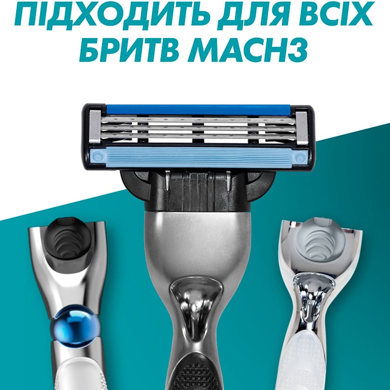 Зовнішній вигляд Змінні картриджі GILLETTE MACH3 12 шт (3014260323240)