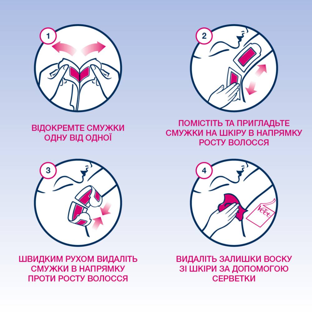 Восковые полоски VEET для линии бикини и области подмышек 16 шт (4640018991929/4680012390977) Категория универсальное