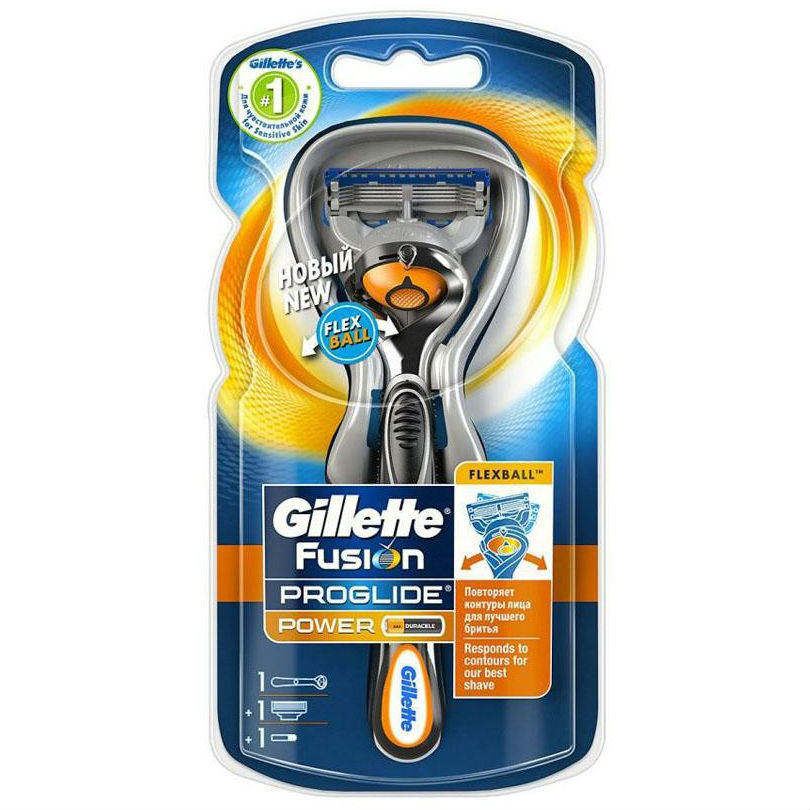 

Бритва GILLETTE FUSION ProGlidePower Flexball c 1 сменной кассетой (7702018388646), FUSION ProGlidePower Flexball Бритва з 1 змiн.кас.
