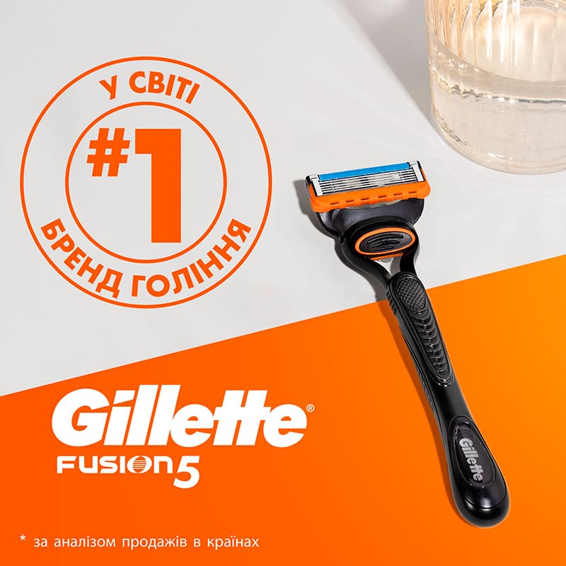 Зовнішній вигляд Змінні картриджі GILLETTE FUSION 12 шт (80707088)