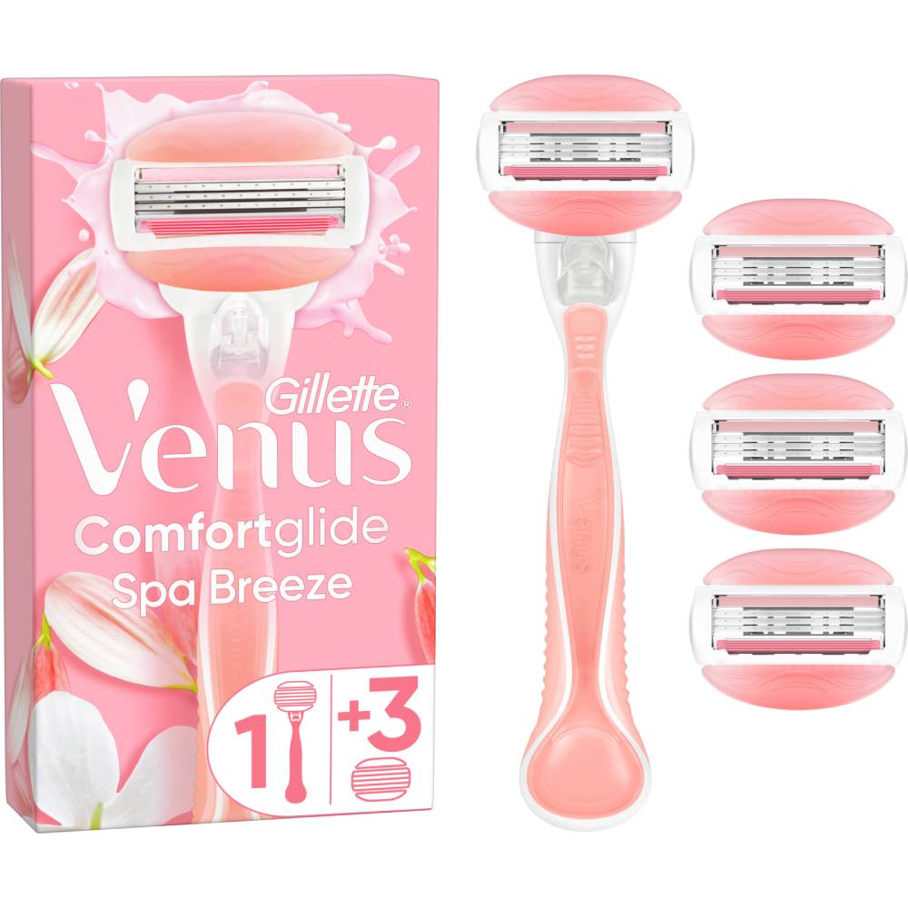 Бритва GILLETTE VENUS ComfortGlide SPA Breeze із 4 змінними касетами (81765631) Тип станки зі змінними картриджами