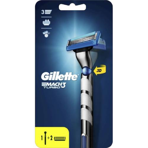 Бритва GILLETTE MACH3 Turbo с 2 сменными кассетами (81766659)