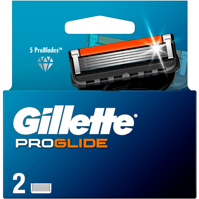 Змінні картриджі GILLETTE FUSION ProGlide 2 шт (7702018085897) Зона застосування для обличчя