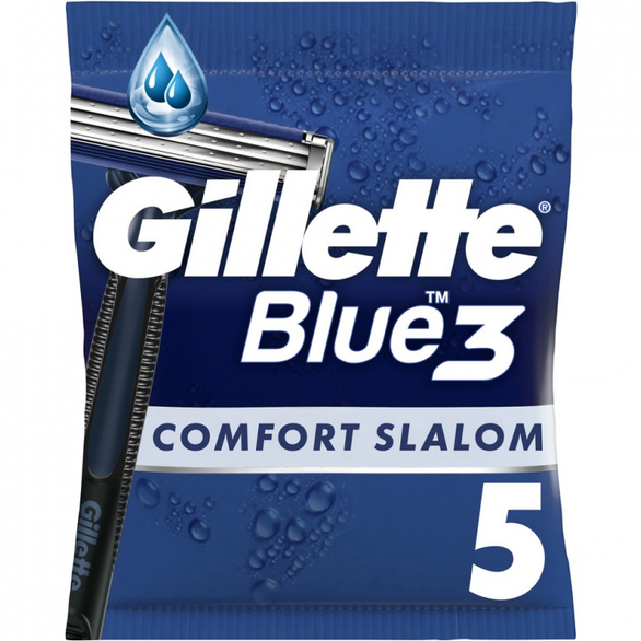 Бритви одноразові GILLETTE Blue 3 Comfort Slalom 5 шт (8006540808689)