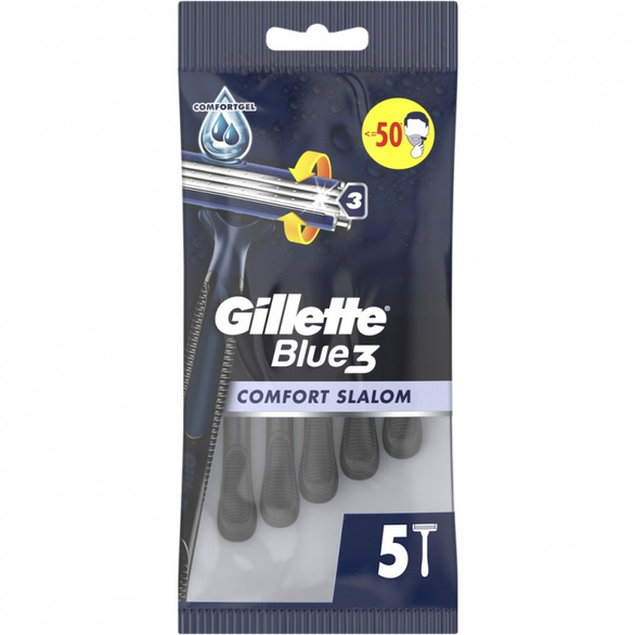 Бритвы одноразовые GILLETTE Blue 3 Comfort Slalom 5 шт (8006540808689) Тип станки без сменных картриджей