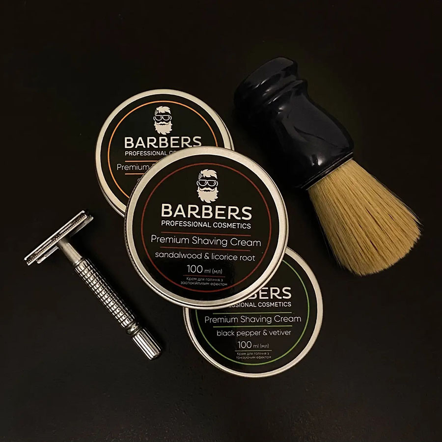 Крем для бритья BARBERS Black Pepper-Vetiver 100 мл (735021) Тип кожи все типы