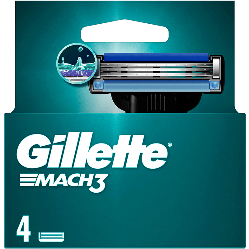 Замовити Змінні картриджі GILLETTE MACH3 4 шт (3014260243531)