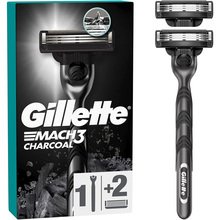 Бритва GILLETTE Mach 3 Charcoal з 2 змінними касетами (80751256)