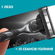 Бритва GILLETTE Mach 3 Charcoal з 2 змінними касетами (80751256)